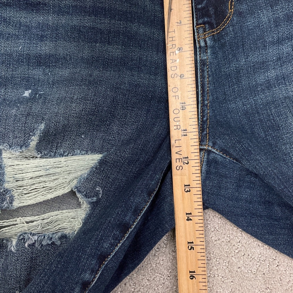 Judy Blue Jeans Women 16W Dark Blue Straight Leg Distressed Ripped JB88517 NWT - Picture 7 of 11